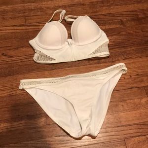 New Look White Bikini - Zip Up Top & Bottom